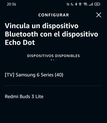 Dispositivos bluetooth disponibles desde la App Amazon Alexa