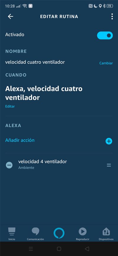 rutina broadlink con alexa